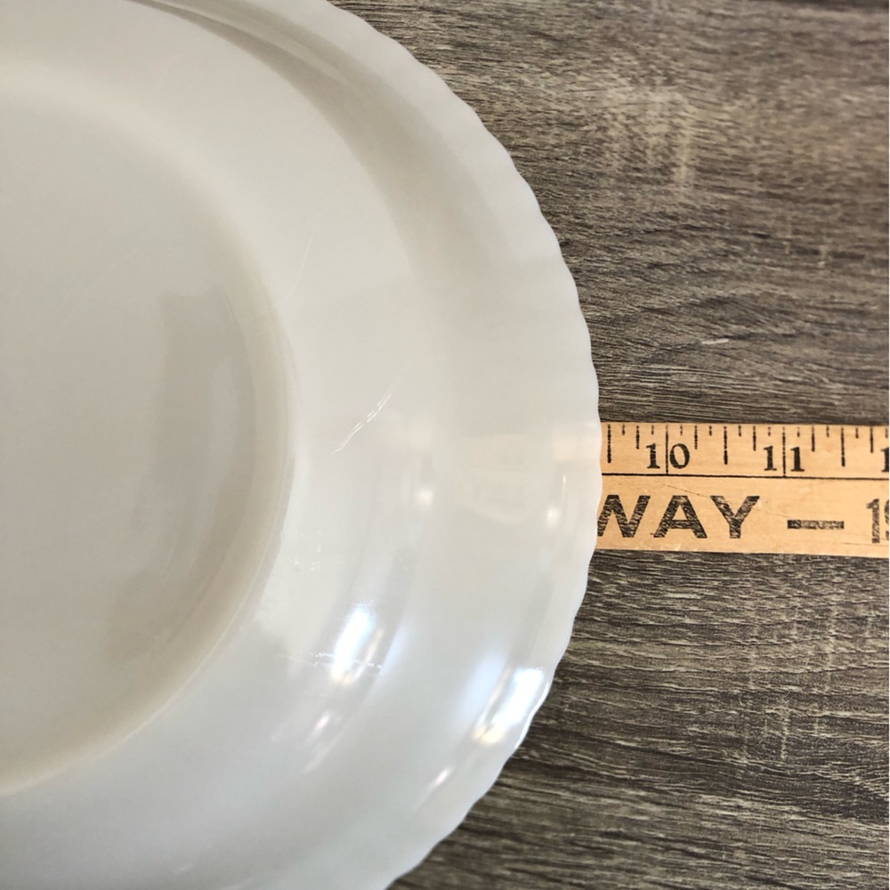 Vtg Colorex Cream Glass Serving Bowl - Picture 6 of 10